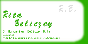 rita beliczey business card